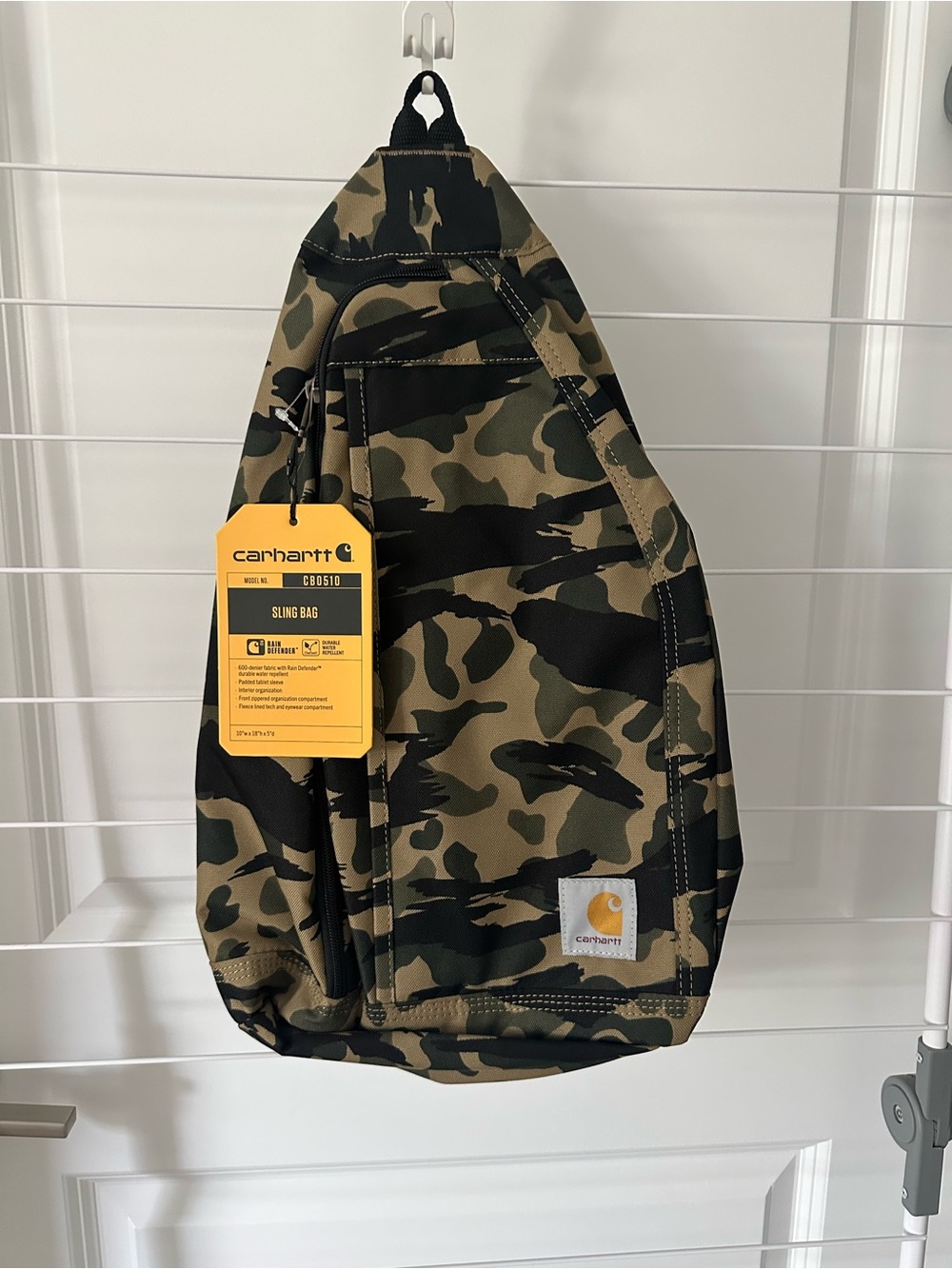 Carhartt Camo Sling Bag in Olive and Black